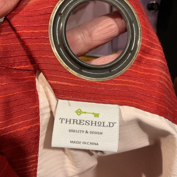 Threshold Retro Burnt Orange Grommet Drapes - Picture 4 of 5